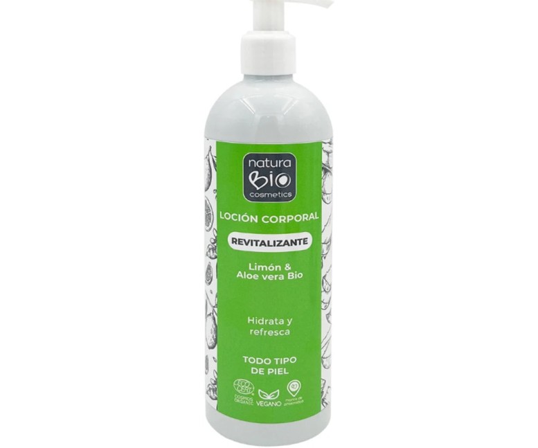Loción corporal revitalizante limón-aloe 500 ml NaturaBIO Cosmetics