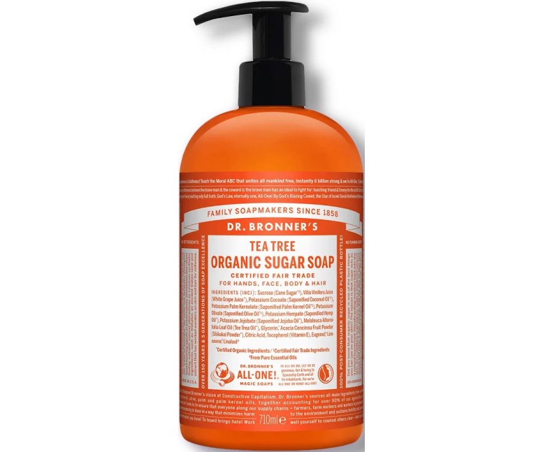 Jabón de azúcar árbol del té 710 ml Dr. Bronner's