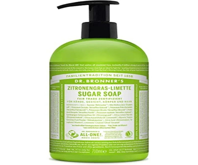 Jabón de azúcar lemongrass-lima 710 ml Dr. Bronner's