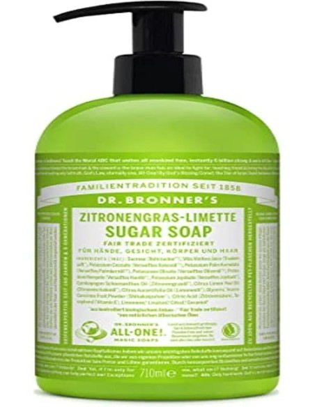 Jabón de azúcar lemongrass-lima 710 ml Dr. Bronner's