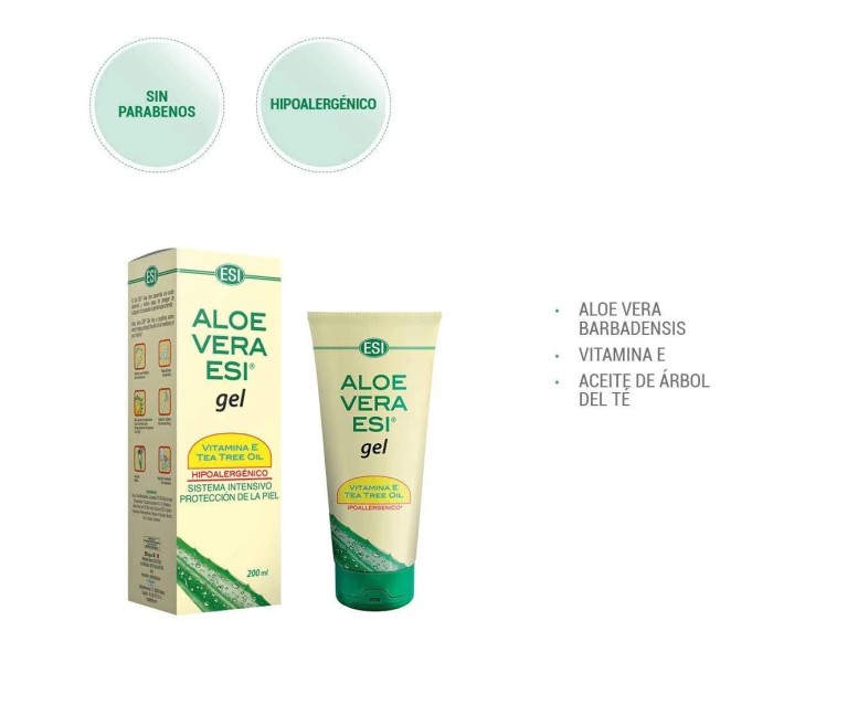 Aloe vera gel con árbol del té 200 ml ESI - TREPAT DIET
