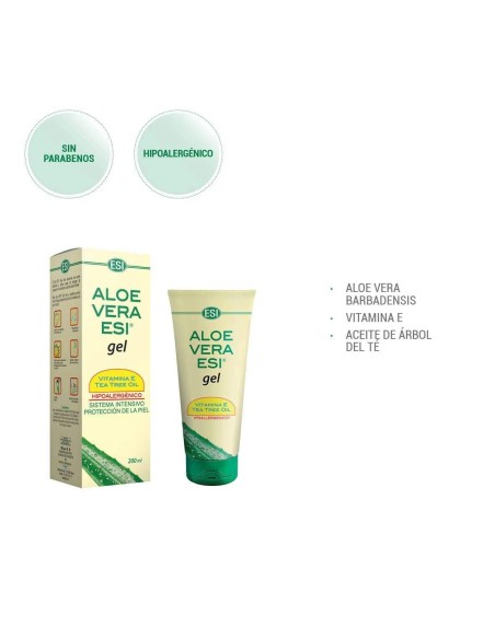 Aloe vera gel con árbol del té 200 ml ESI - TREPAT DIET