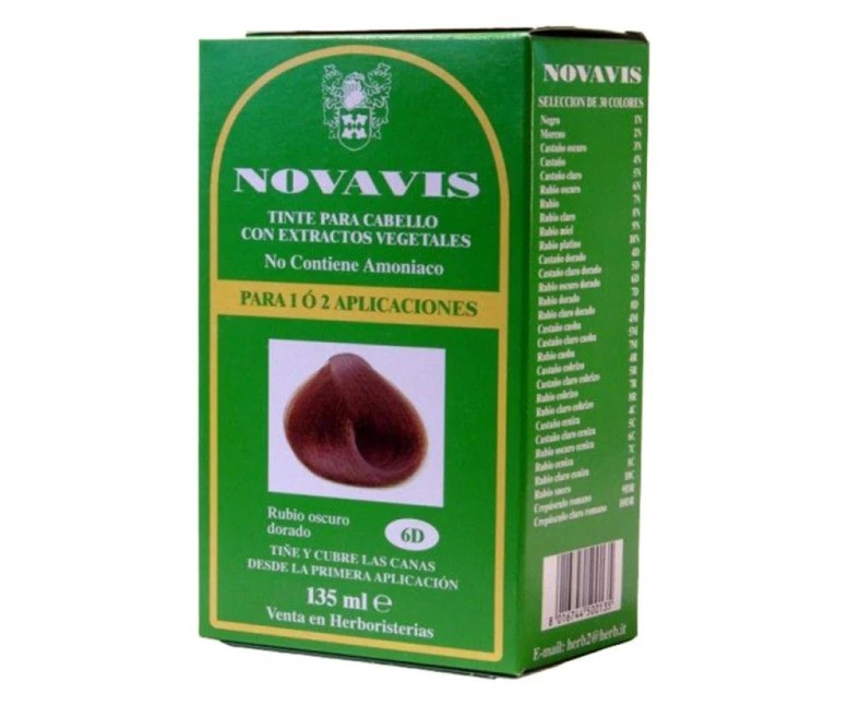 Tinte Novavis 6d rubio oscuro dorado 135 ml Novavis