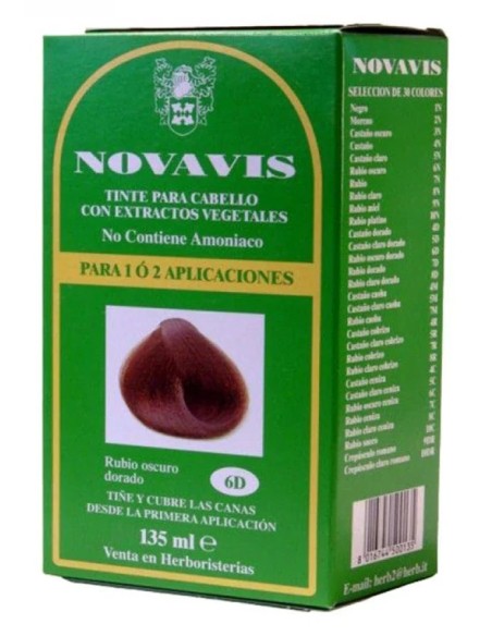 Tinte Novavis 6d rubio oscuro dorado 135 ml Novavis