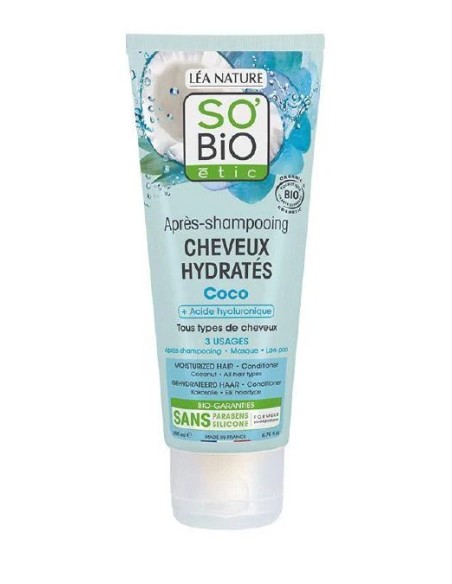 Acondicionador hidratante coco-ac. hialuron. 200 ml So Bio Etic
