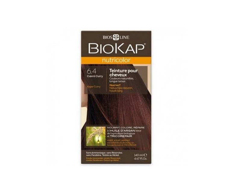 Tinte cobre curry dye cobrizo curry 6.40 140 ml Biokap