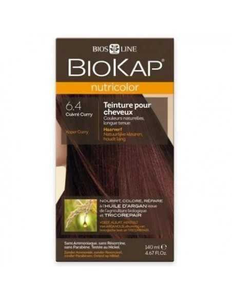 Tinte cobre curry dye cobrizo curry 6.40 140 ml Biokap