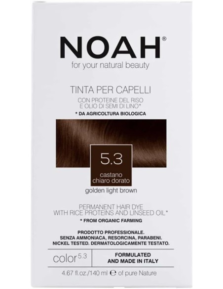 Tinte capilar castaño claro dorado 140 ml Noah