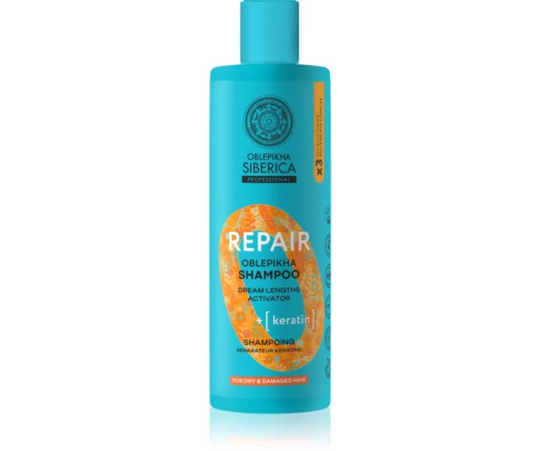 Oblepikha champú reparador queratina 400 ml Natura Siberica