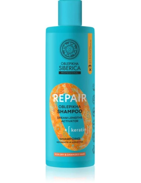 Oblepikha champú reparador queratina 400 ml Natura Siberica