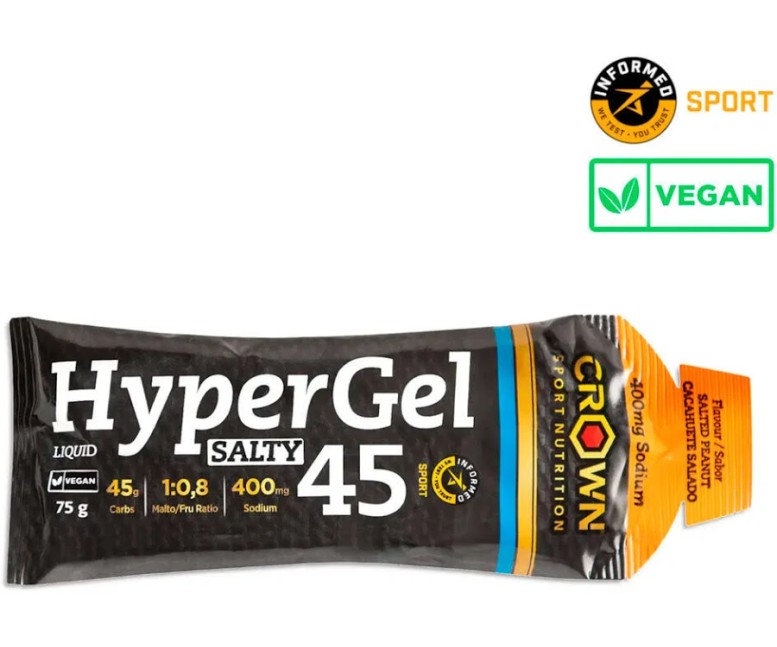 Hypergel 45 cacahuete salado 75 gr Crown Sport Nutrition