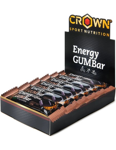 Energy gum bar cola + cafeína 12 tab - 30 gr Crown Sport Nutrition