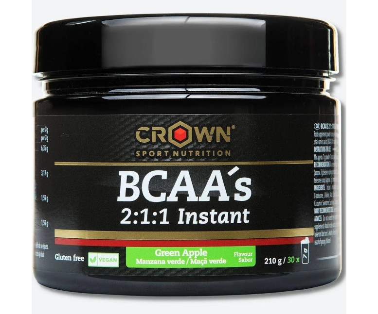 Bcaas instant manzana verde 210 gr Crown Sport Nutrition