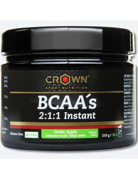 Bcaas instant manzana verde 210 gr Crown Sport Nutrition