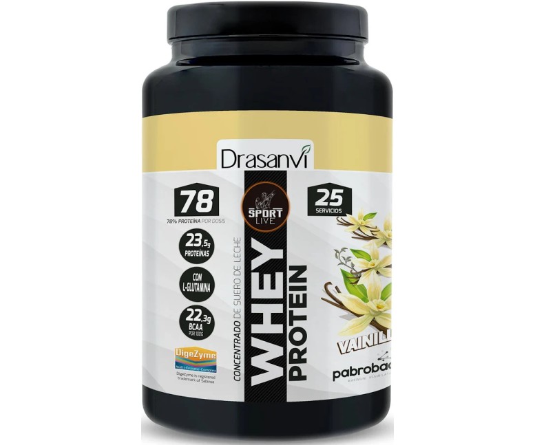 Whey proteína concentrada vainilla Sport Live 750 gr Drasanvi