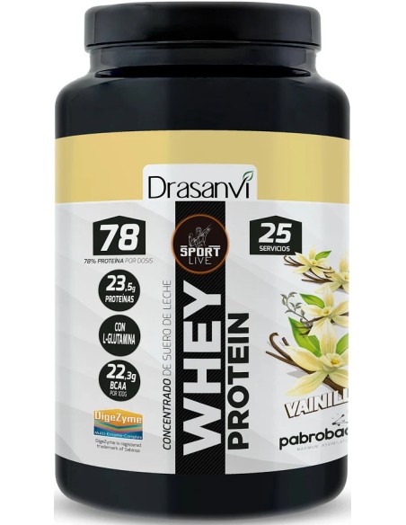 Whey proteína concentrada vainilla Sport Live 750 gr Drasanvi