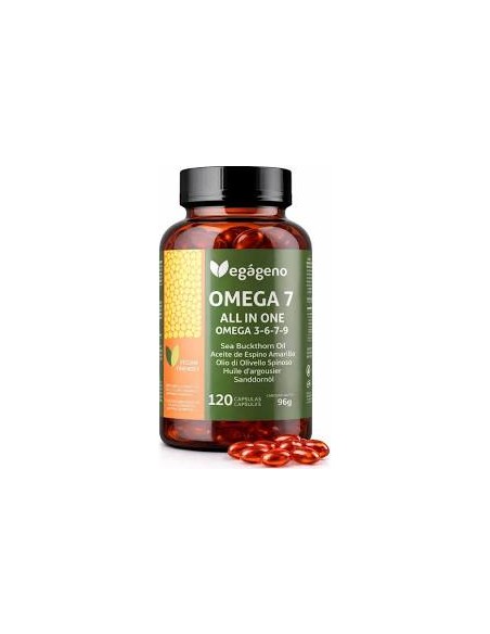 Omega 7 all in one omega 3 6 7 9 aceite de espino amarillo 1 gr Vegageno