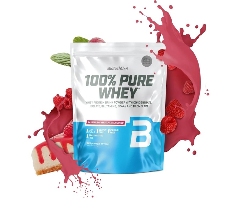 Biotechusa 100% pure whey tarta de queso de frambuesa 1000 gr BioTechUSA