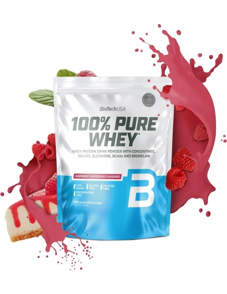 Biotechusa 100% pure whey tarta de queso de frambuesa 1000 gr BioTechUSA