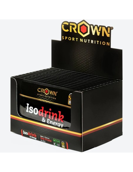 Isodrink & energy monodosis frutos rojos 12 cap - 32 gr Crown Sport Nutrition