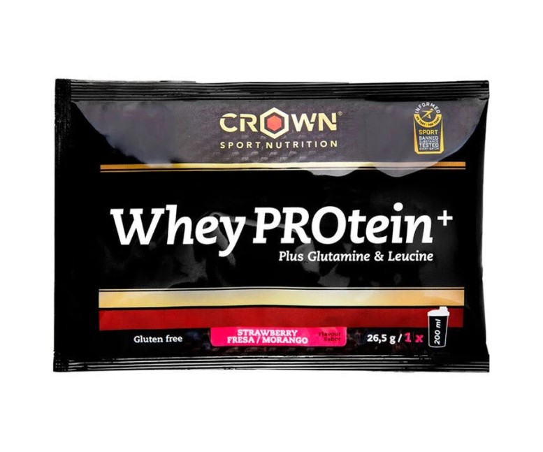 Whey protein + monodosis fresa 26,5 gr Crown Sport Nutrition