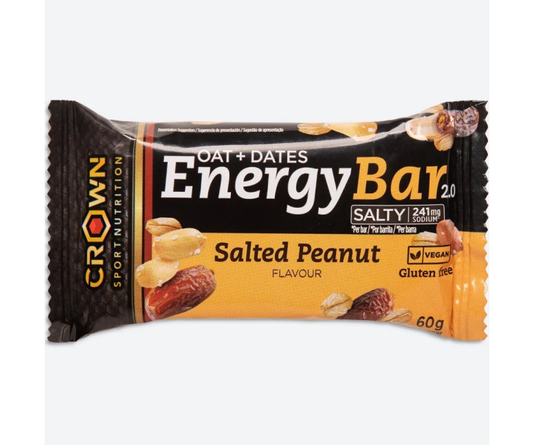 Energy vegan bar salty peanut 60 gr Crown Sport Nutrition