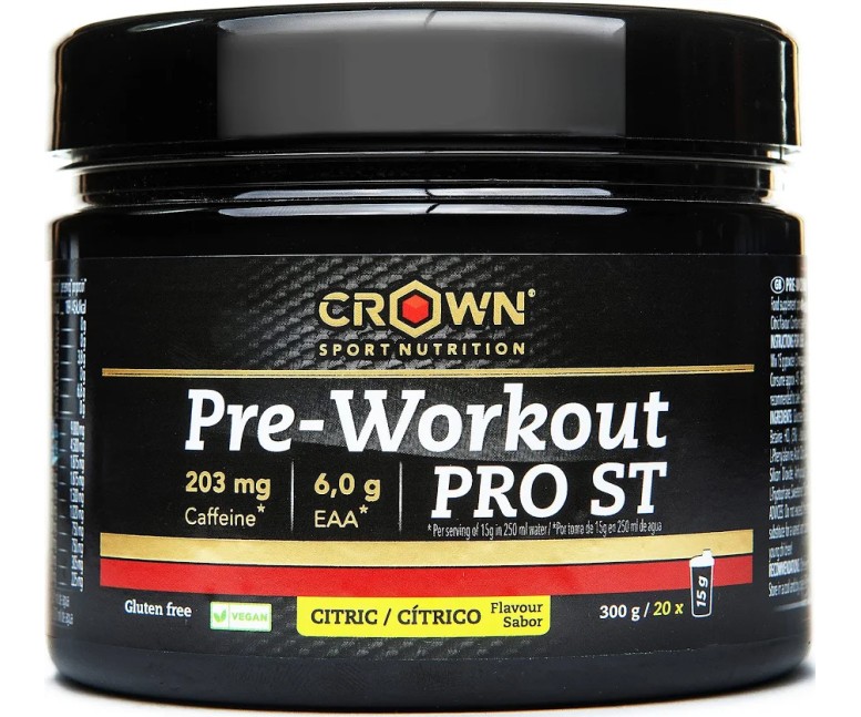 Pre workout pro st cítrico 300 gr Crown Sport Nutrition