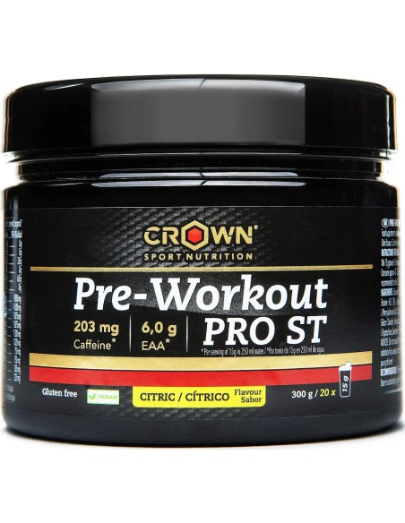 Pre workout pro st cítrico 300 gr Crown Sport Nutrition
