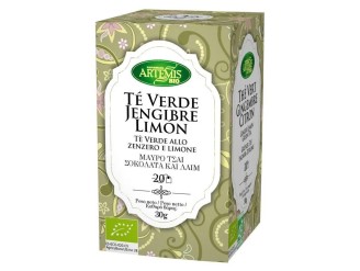 Te verde jengibre con limón bio