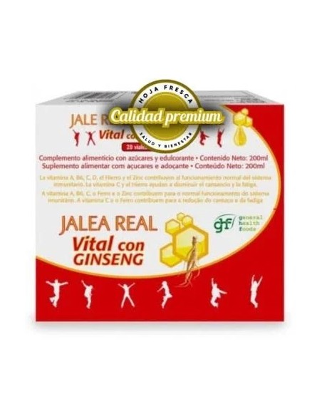 Jalea real vital con ginseng 20 amp Ghf