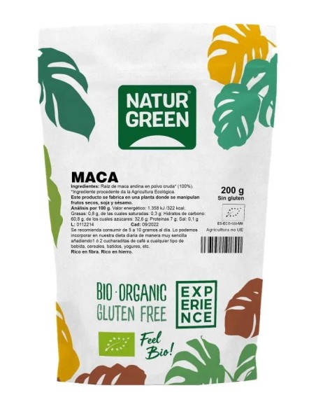 Experience maca bio 200 gr NaturGreen