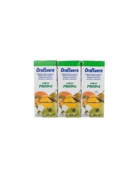 Oralsuero frutas 3 cap - 200 ml Casen