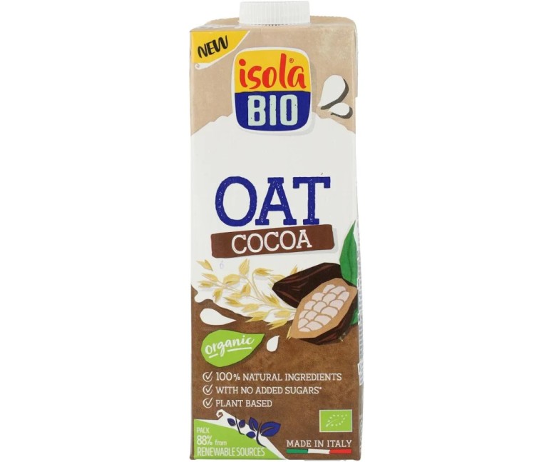 Bebida vegetal de avena y cacao bio s/a 1 l Isola