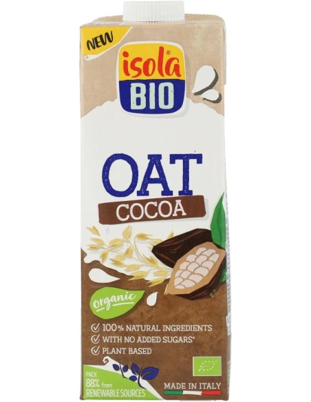 Bebida vegetal de avena y cacao bio s/a 1 l Isola