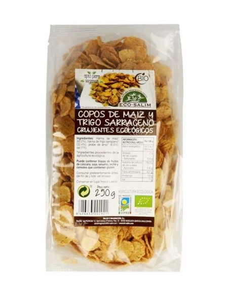 Copos de maíz trigo sarraceno crujientes bio 250 gr Eco Salim