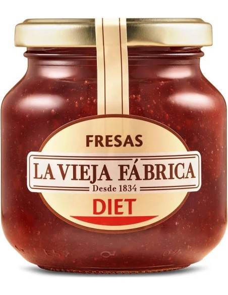 Mermelada de fresas diet con fructosa 280 gr La Vieja Fabrica