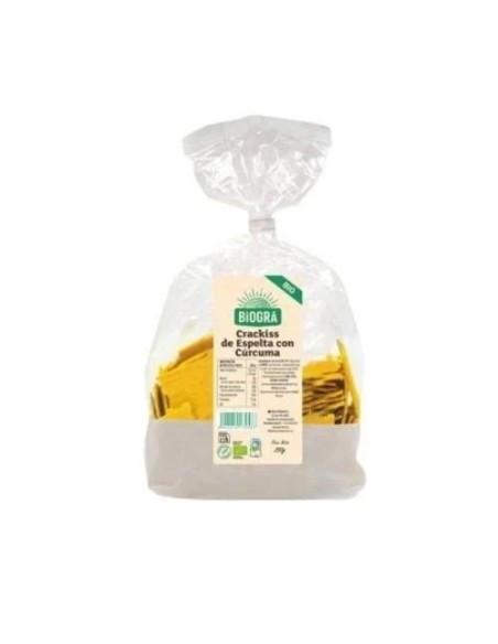 Crackiss espelta cúrcuma pimienta bio vegan 250 gr Biográ