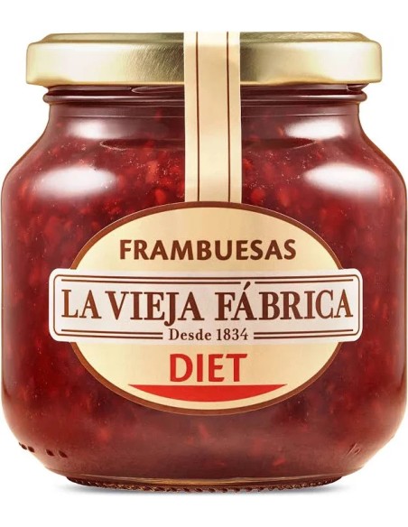 Mermelada de frambuesa diet con fructosa 280 gr La Vieja Fabrica