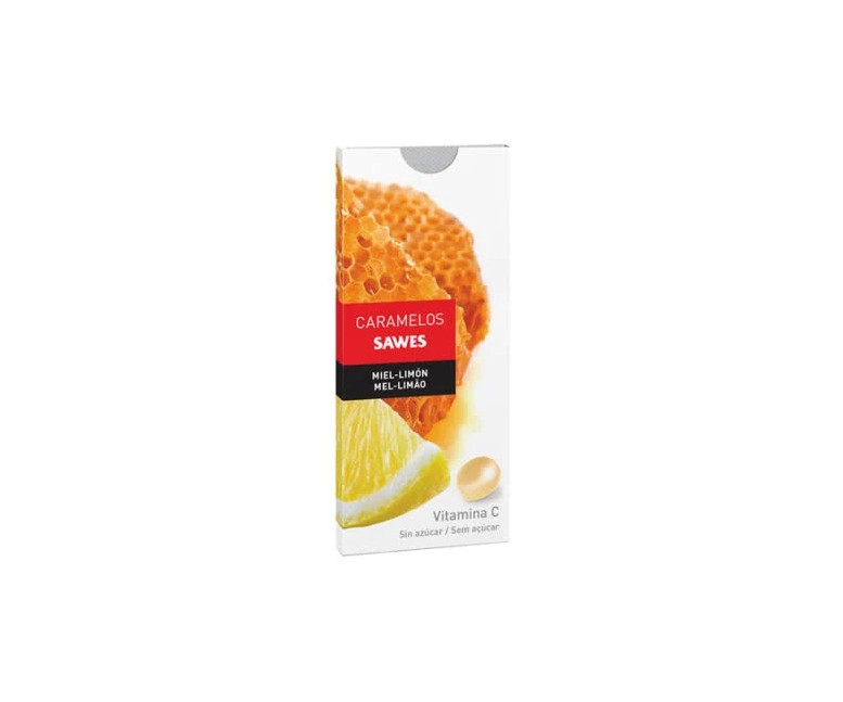 Caramelos balsam s/azúcar miel limón vit c 22 gr Sawes