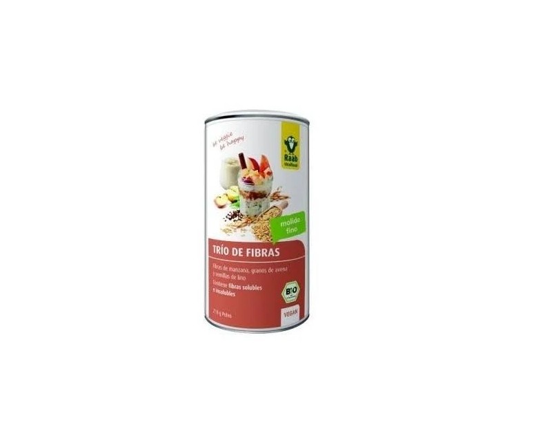 Trio de fibras manzana+avena+lino bio vegan 210 gr Raab