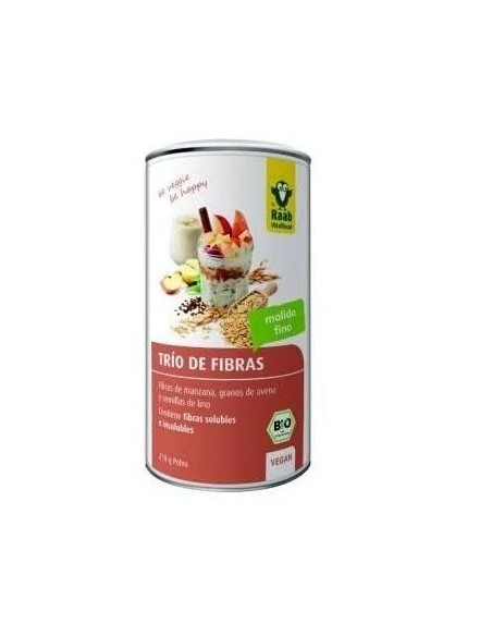 Trio de fibras manzana+avena+lino bio vegan 210 gr Raab