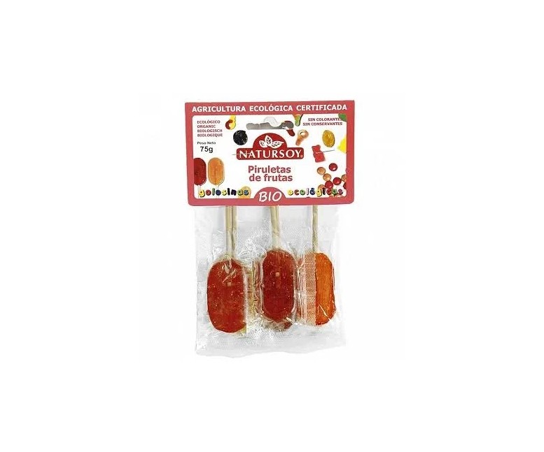 Piruletas 5 sabores 62 gr Natursoy