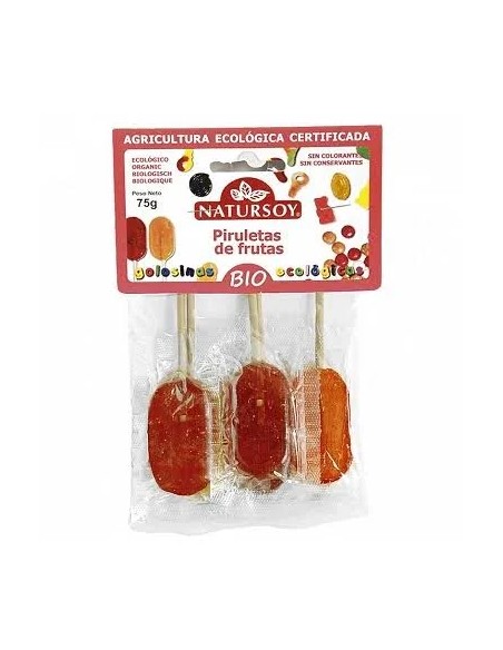 Piruletas 5 sabores 62 gr Natursoy