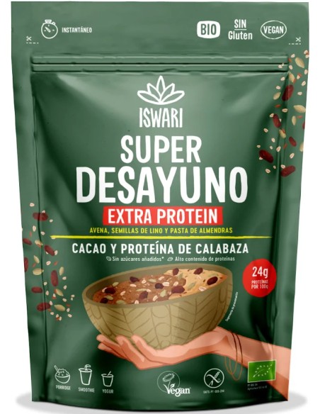 Super desayuno extra proteína 360 gr Iswari