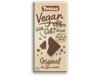 Chocolate con bebida avena vegan