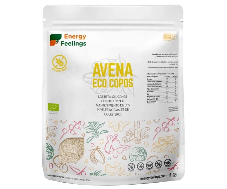 Copos de avena eco vegan sg 500 gr Energy Feelings