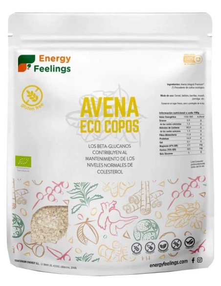 Copos de avena eco vegan sg 500 gr Energy Feelings