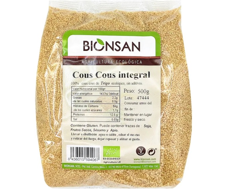 Cuscús integral eco - bionsan 500 gr Bionsan