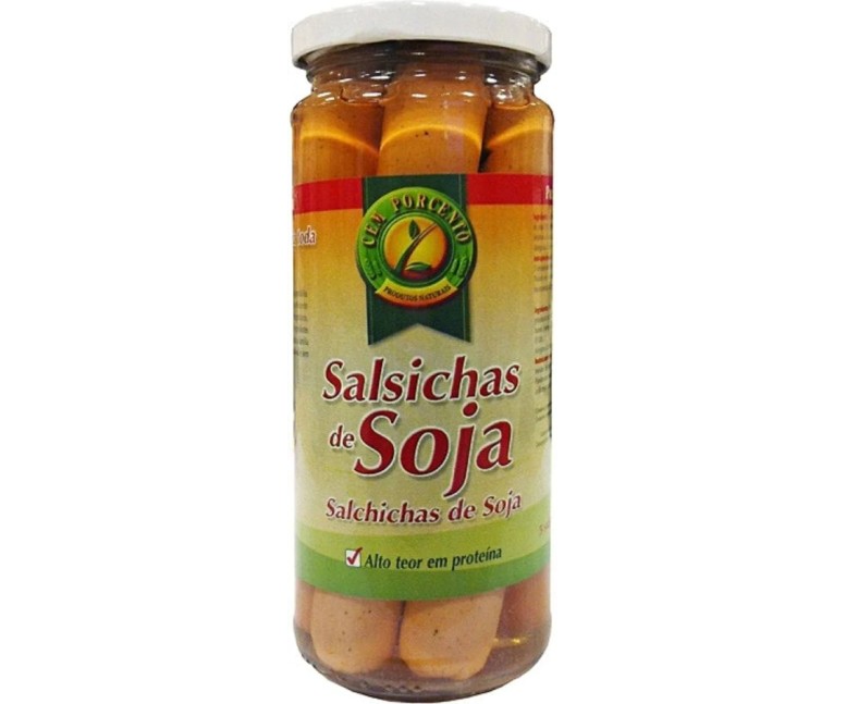 Salchicha de soja frankfurt 390 gr Cem Por Cento
