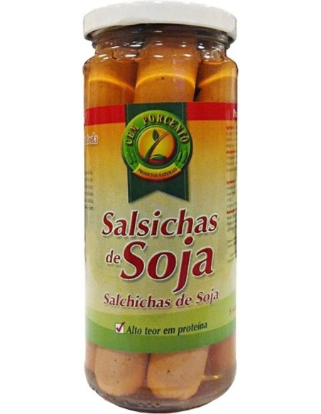 Salchicha de soja frankfurt 390 gr Cem Por Cento
